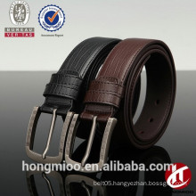 Hongmioo Pin buckle black and brown leather belts with smooth straps